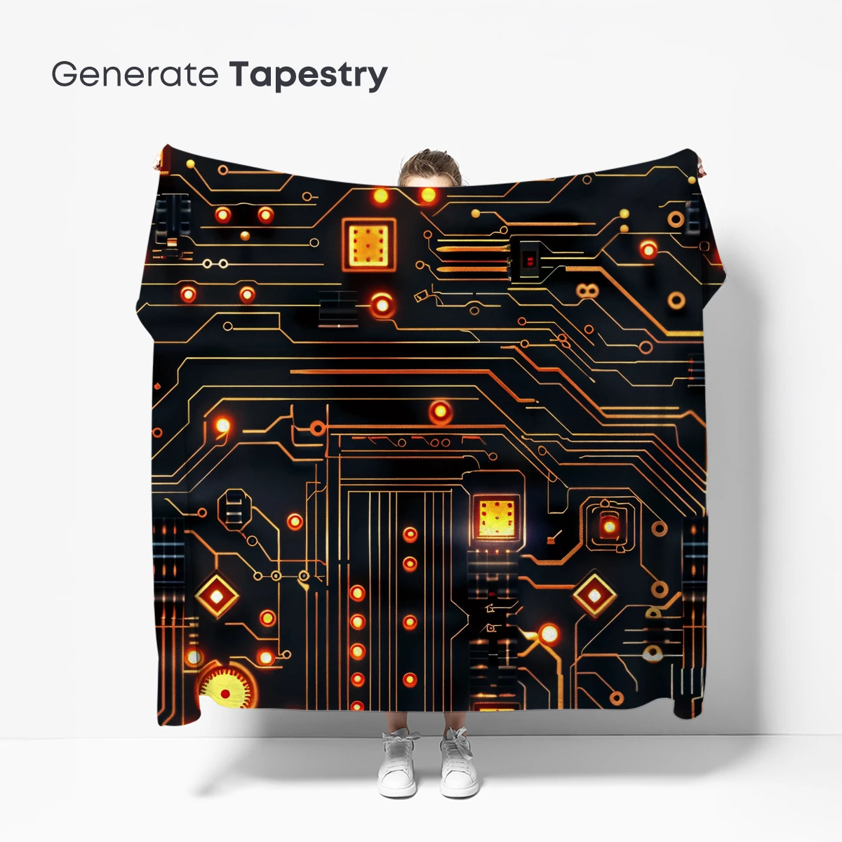 Glowing Circuit Symphony: Futuristic Tech Art - Image 5