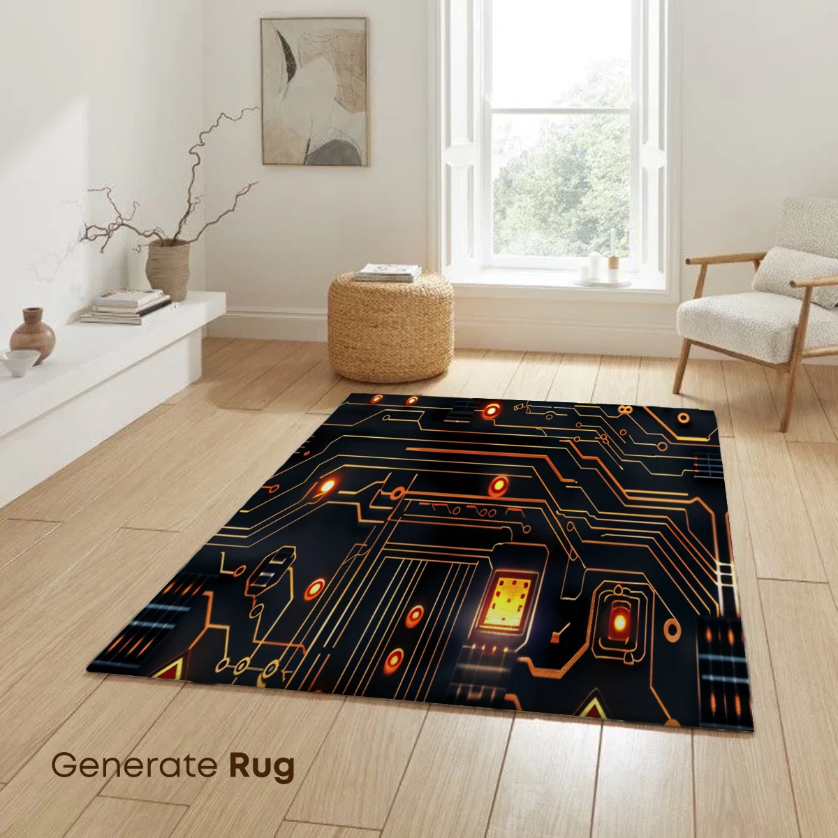 Glowing Circuit Symphony: Futuristic Tech Art - Image 6