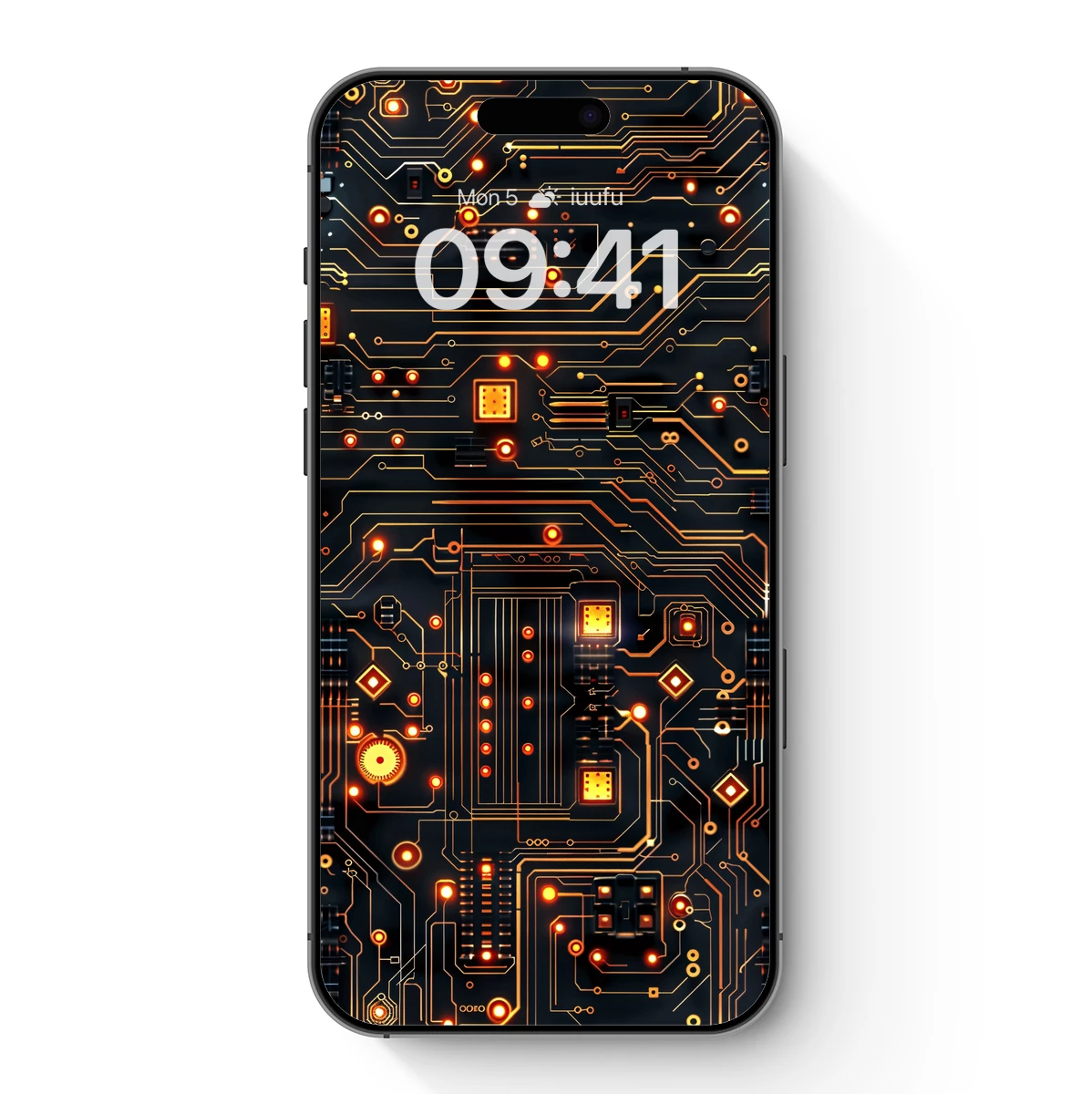 Glowing Circuit Symphony: Futuristic Tech Art