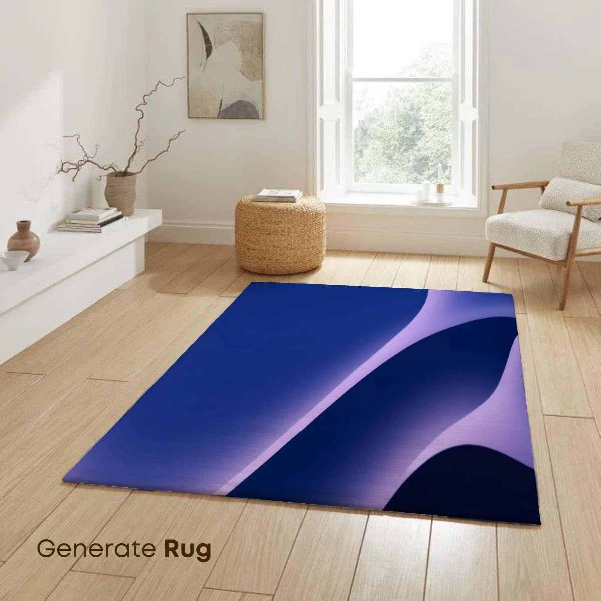 Ethereal Flow: Purple Waves in Midnight Blue - Image 6