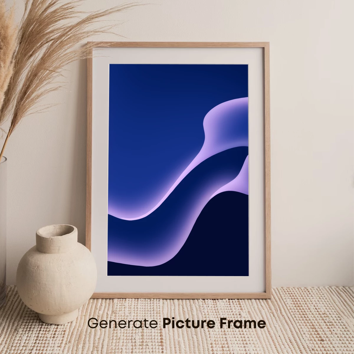 Ethereal Flow: Purple Waves in Midnight Blue - Image 7