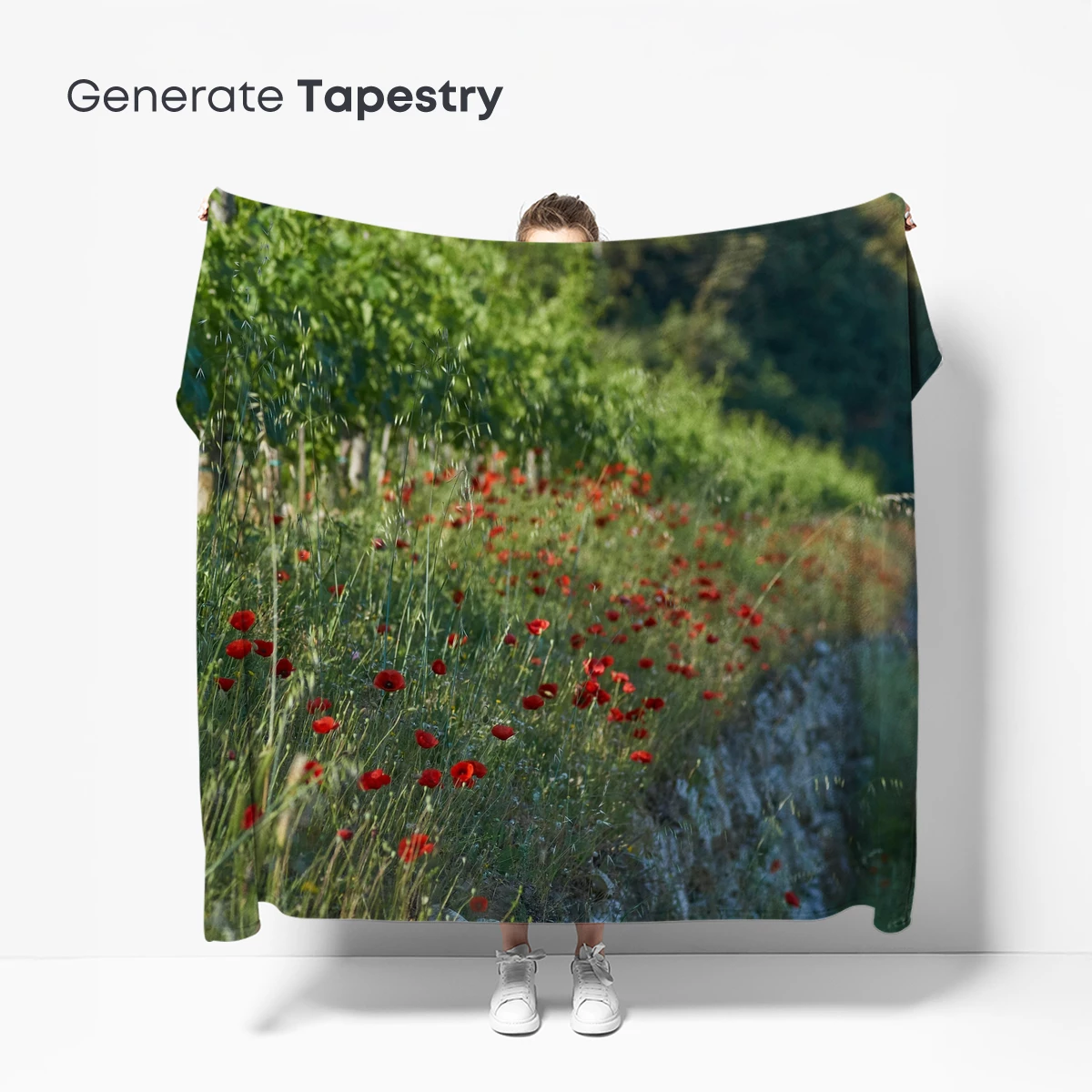Blooming Red Poppies on a Lush Hillside - Image 5