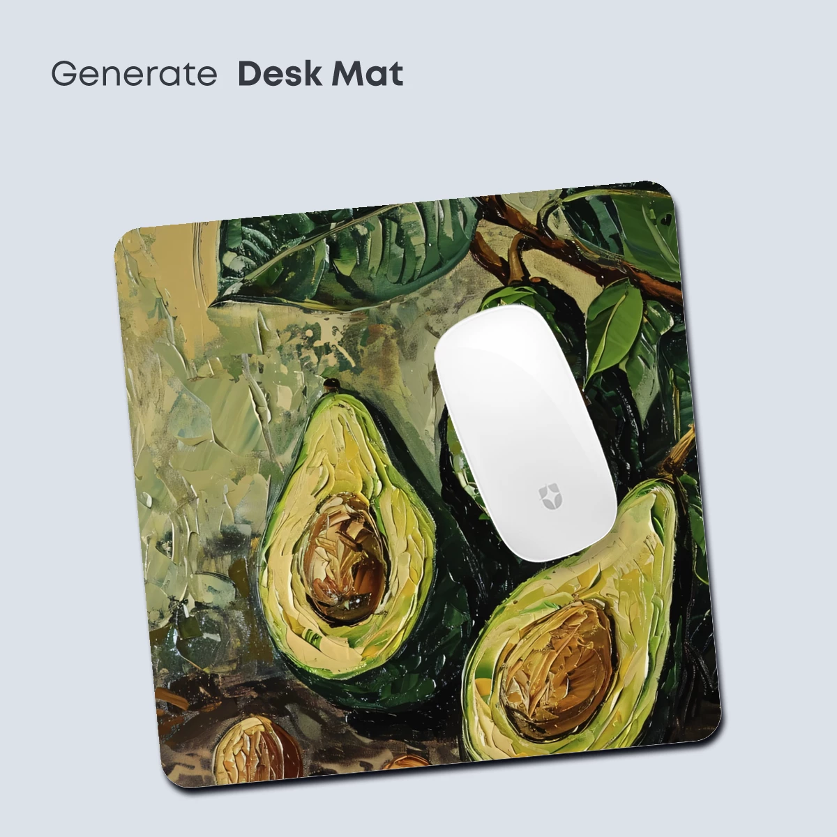 Avocado Symphony: Textured Oil Painting - Image 4