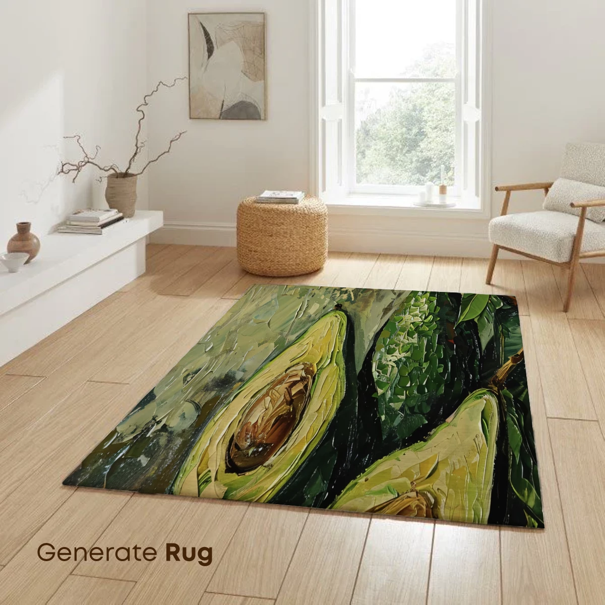 Avocado Symphony: Textured Oil Painting - Image 6