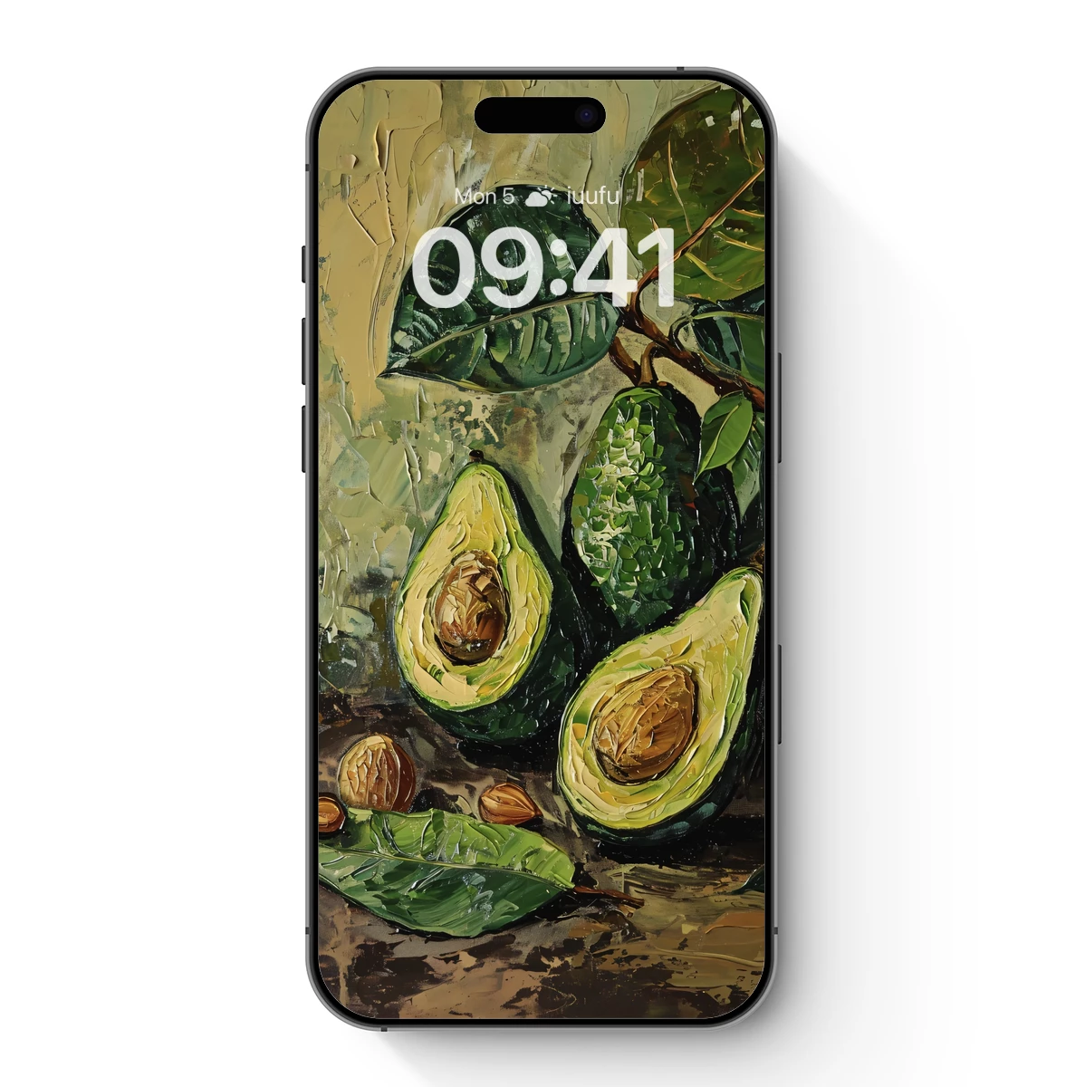 Avocado Symphony: Textured Oil Painting Avocado Symphony: Textured Oil Painting