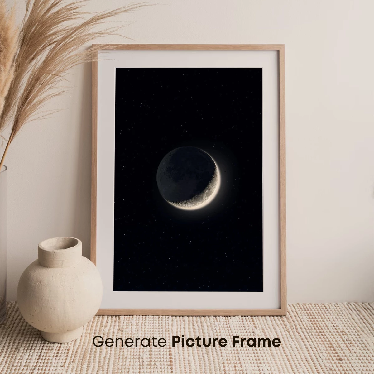 Crescent Moon in Starlit Night - Image 7