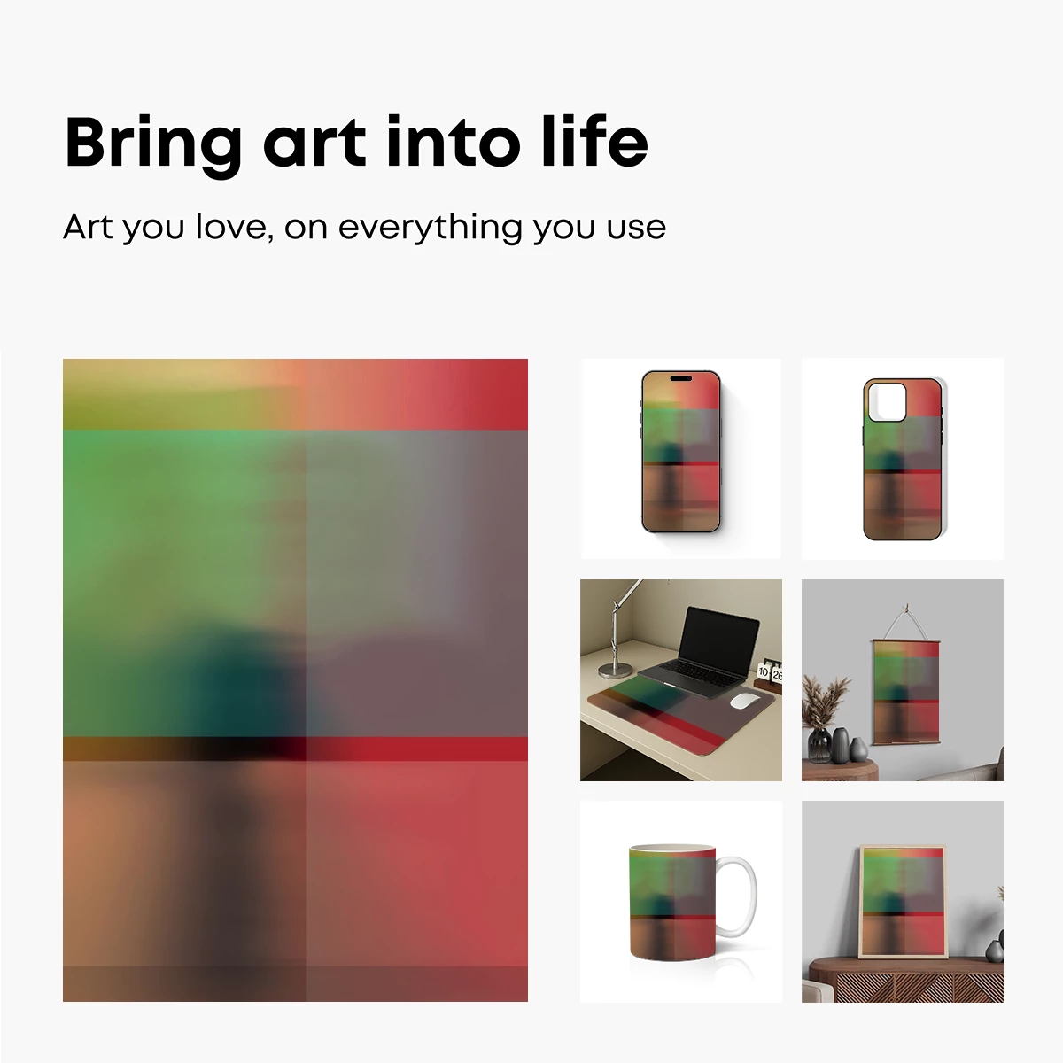 Blurred Chromatic Grid: A Study in Abstract Hues - Image 2