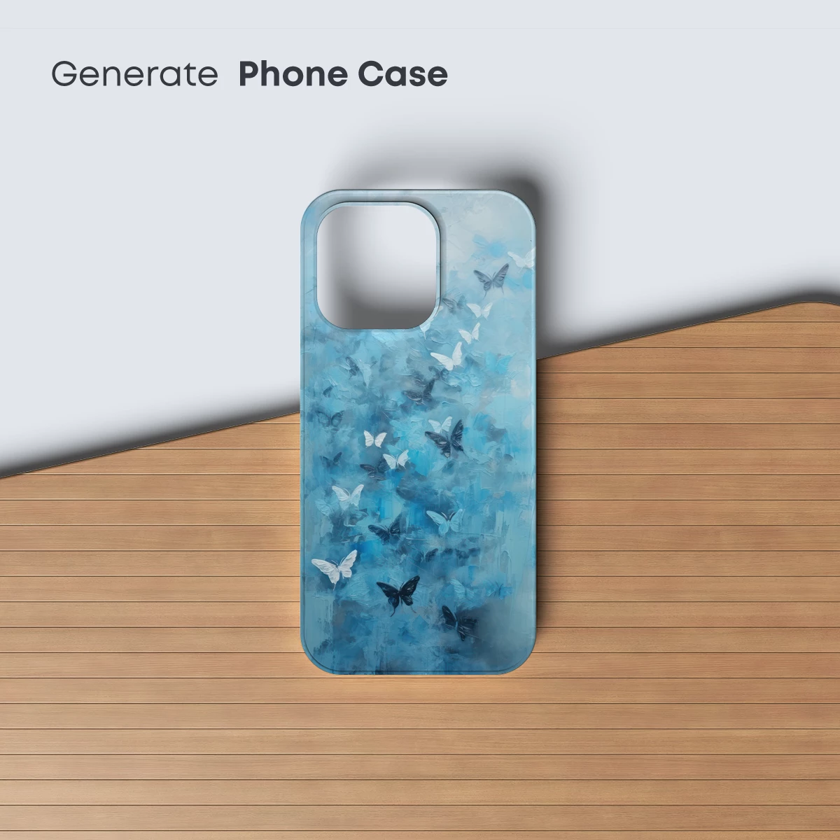 Ethereal Butterfly Swarm in Azure Hues - Image 3