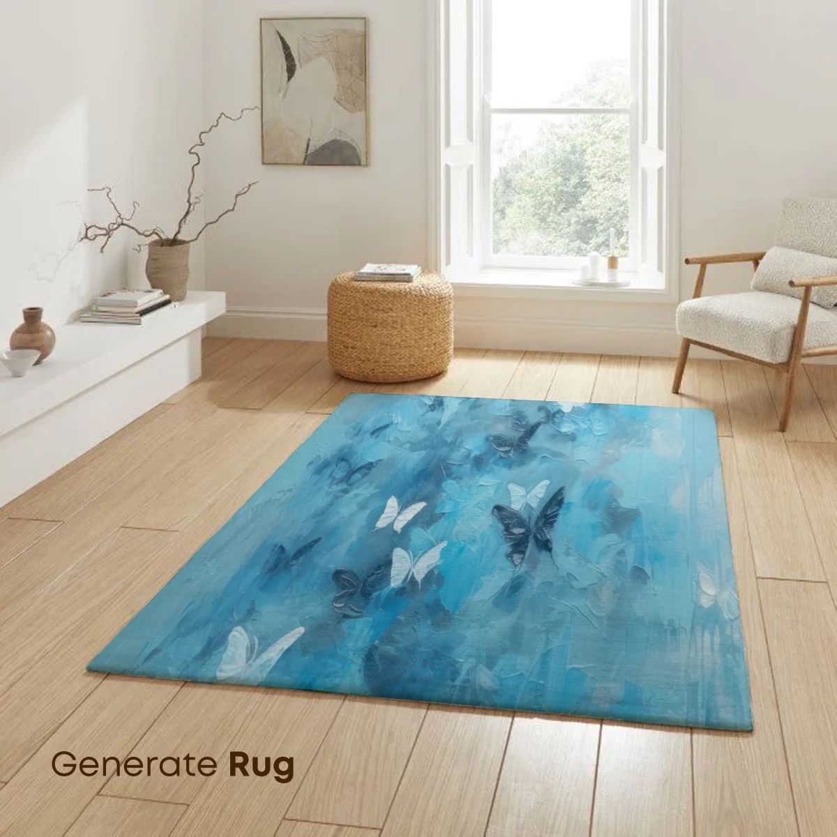 Ethereal Butterfly Swarm in Azure Hues - Image 6