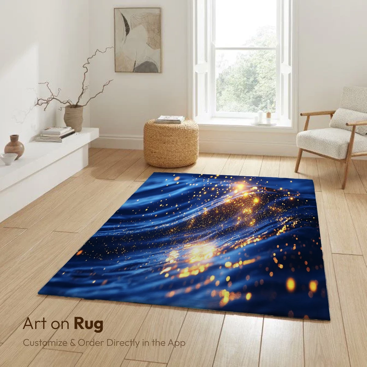Golden Sparkles on Blue Waves - Image 6
