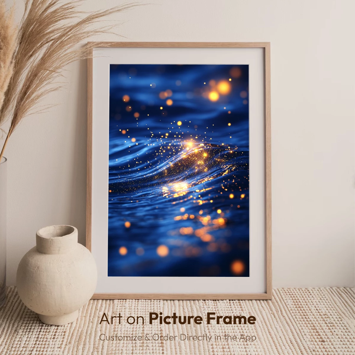 Golden Sparkles on Blue Waves - Image 7