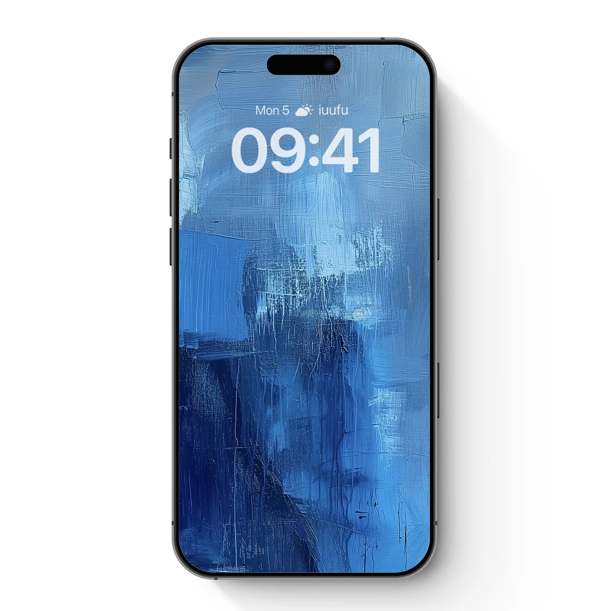 Blue Abstract Whispers: Textured Serenity