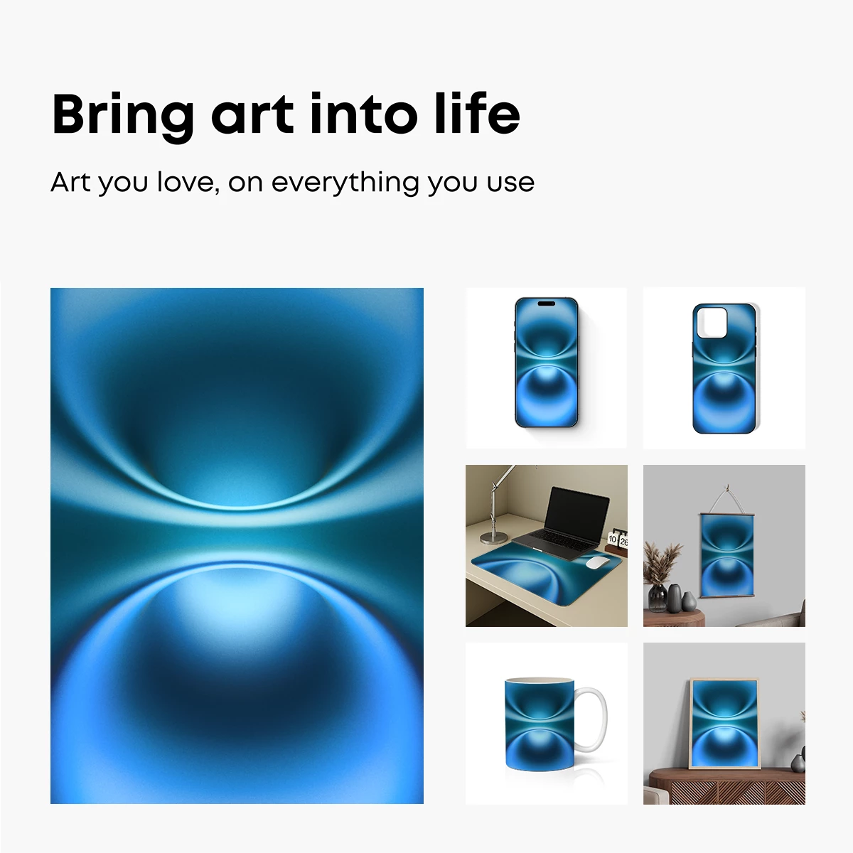 Eternal Blue Vortex: Abstract Infinity Loop - Image 2