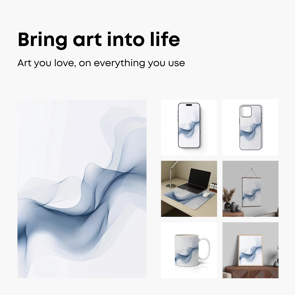 Ethereal Flow: Abstract Line Art Waves