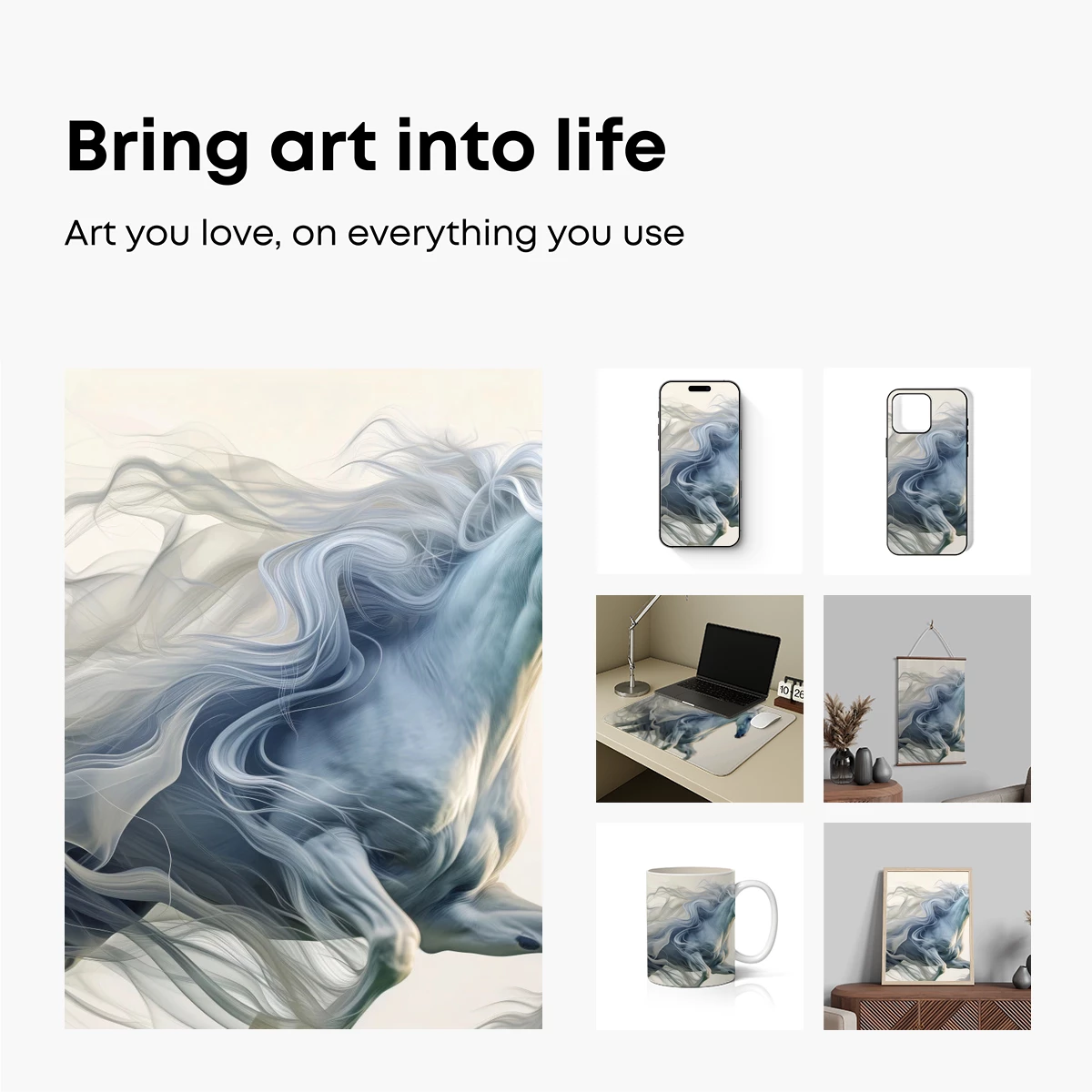 Ethereal Stallion: Flowing Mane in Motion - Image 2
