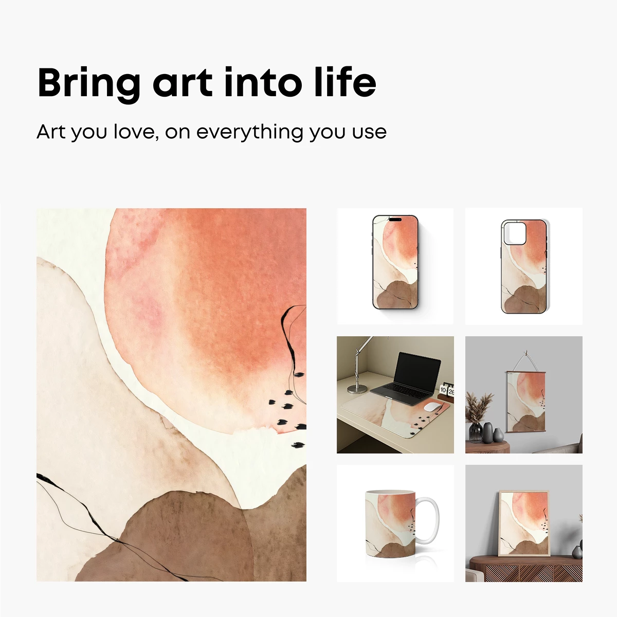 Abstract Terraforming: Earthy Tones and Cosmic Curves - Image 2