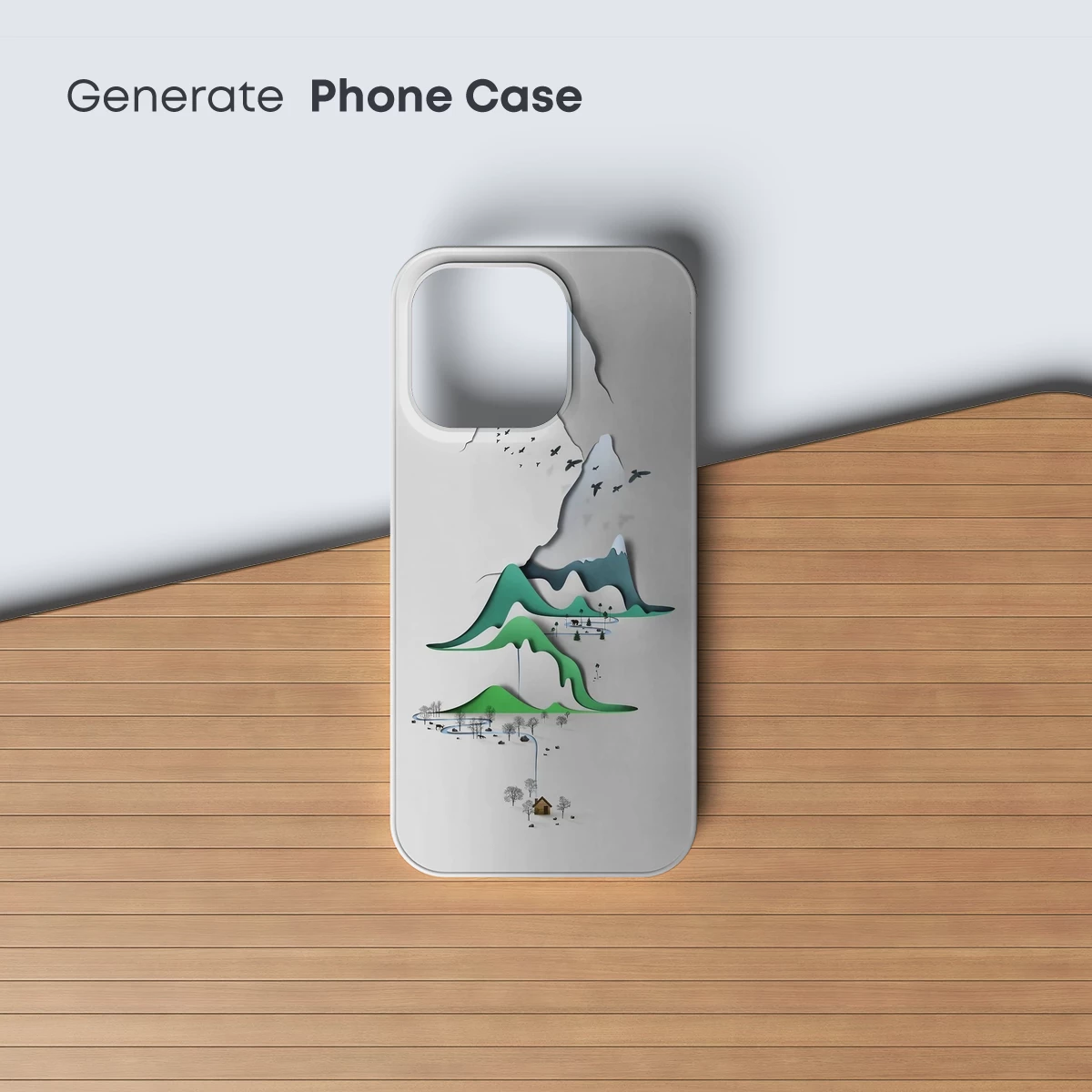 Layered Mountain Odyssey: A Paper Art Adventure - Image 3