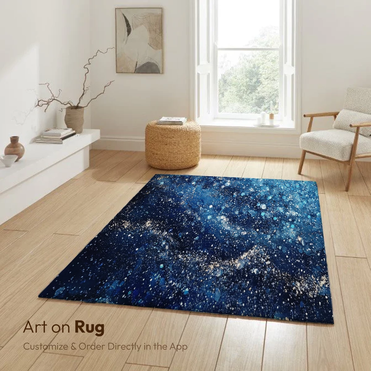 Cosmic Swirl: A Galaxy's Dance in Blue - Image 6