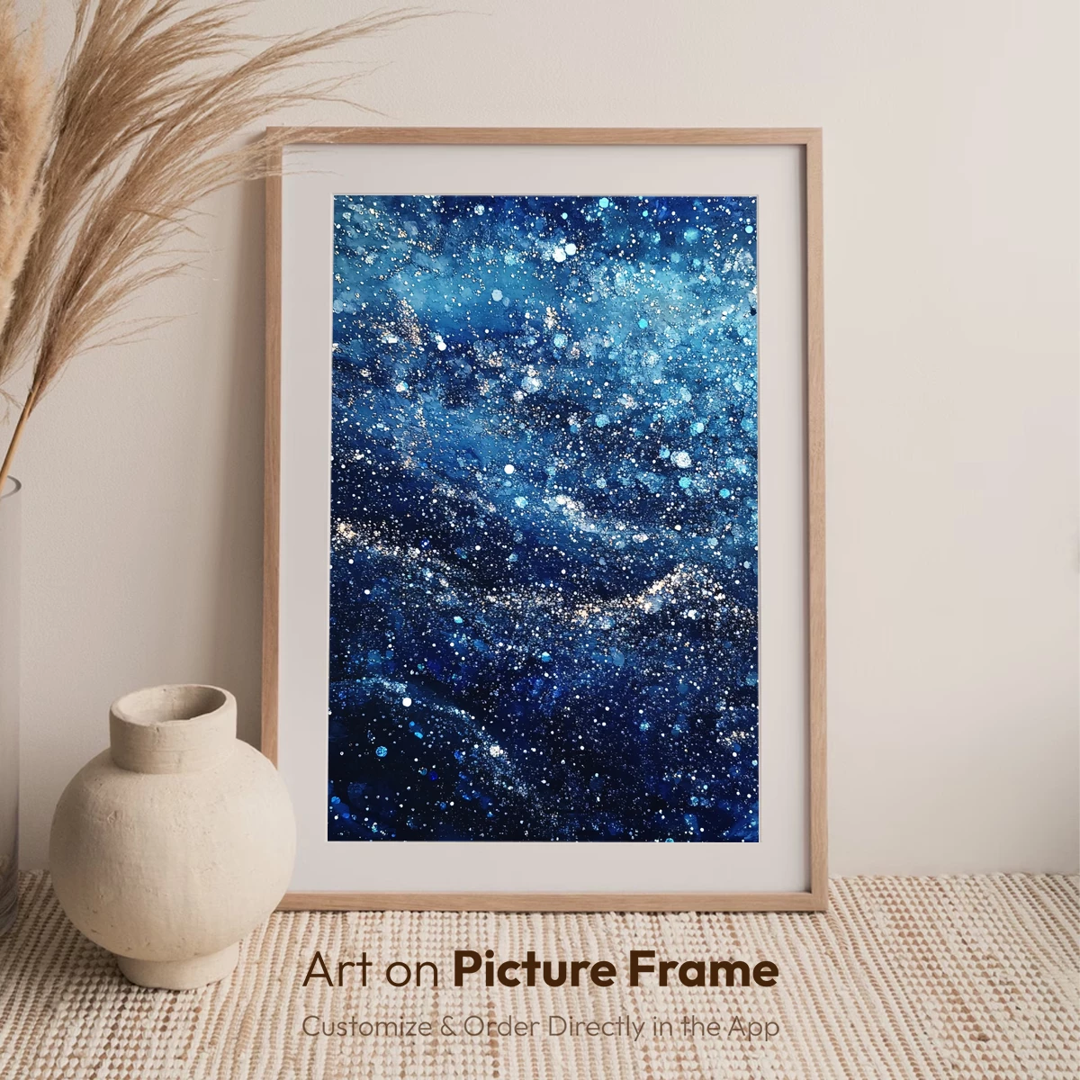 Cosmic Swirl: A Galaxy's Dance in Blue - Image 7