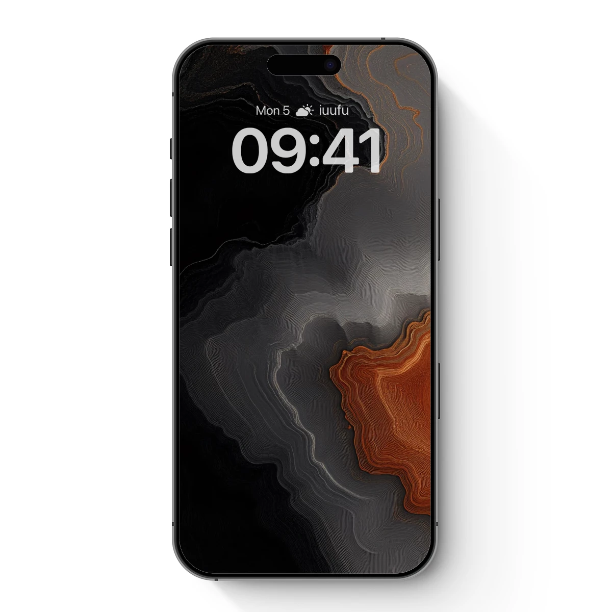 Abstract Fusion: Orange and Black Elegance