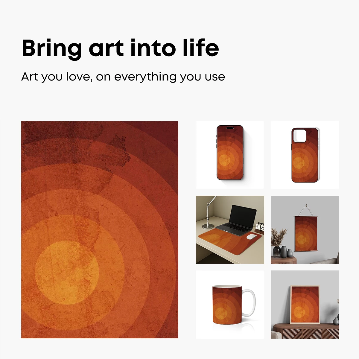 Circles of Eternity: Rustic Orange Harmony - Image 2