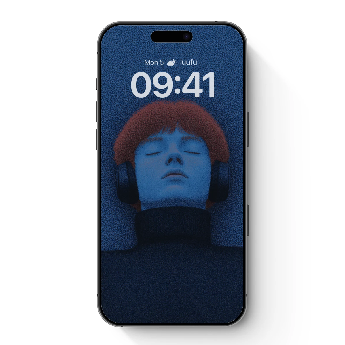 Blue Serenity: Headphones and Tranquility