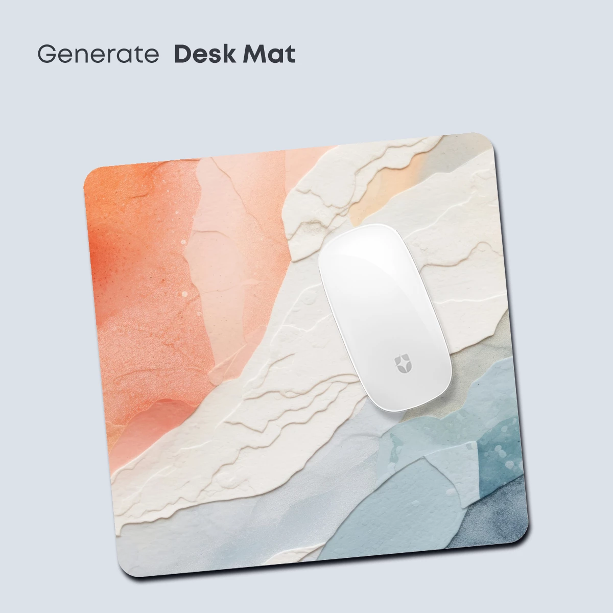 Abstract Watercolor Fusion: Peach and Teal Harmony - Image 4