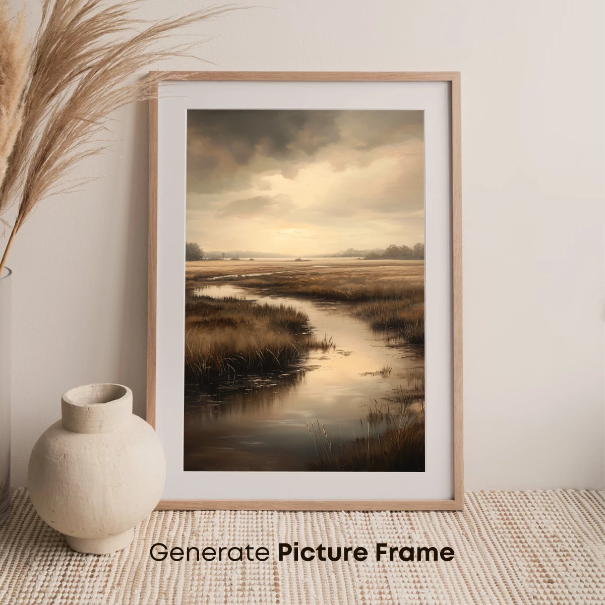 Golden Marsh Twilight: A Serene Wetland Symphony - Image 7