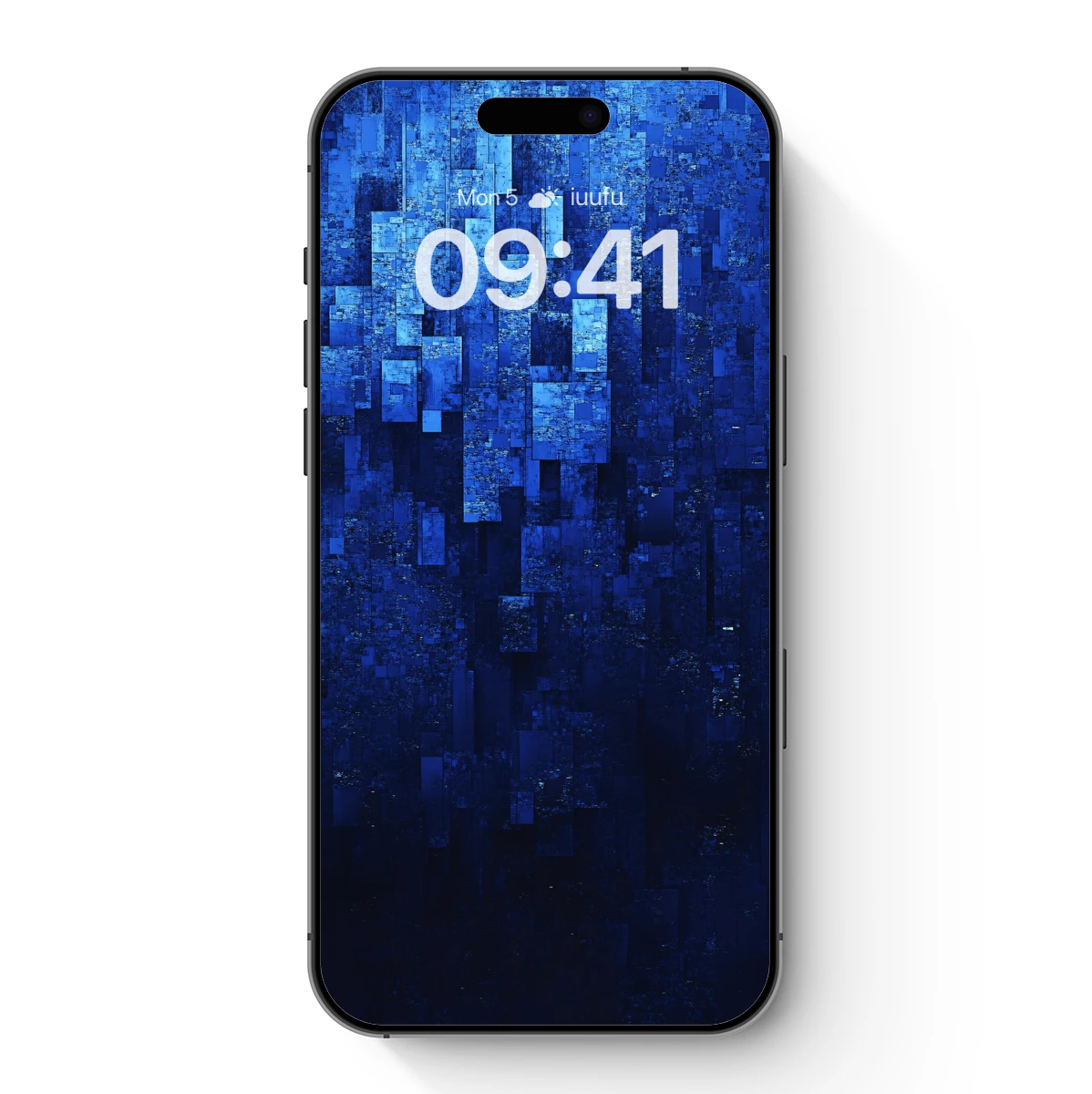 Blue Pixel Symphony: Digital Abstract Art