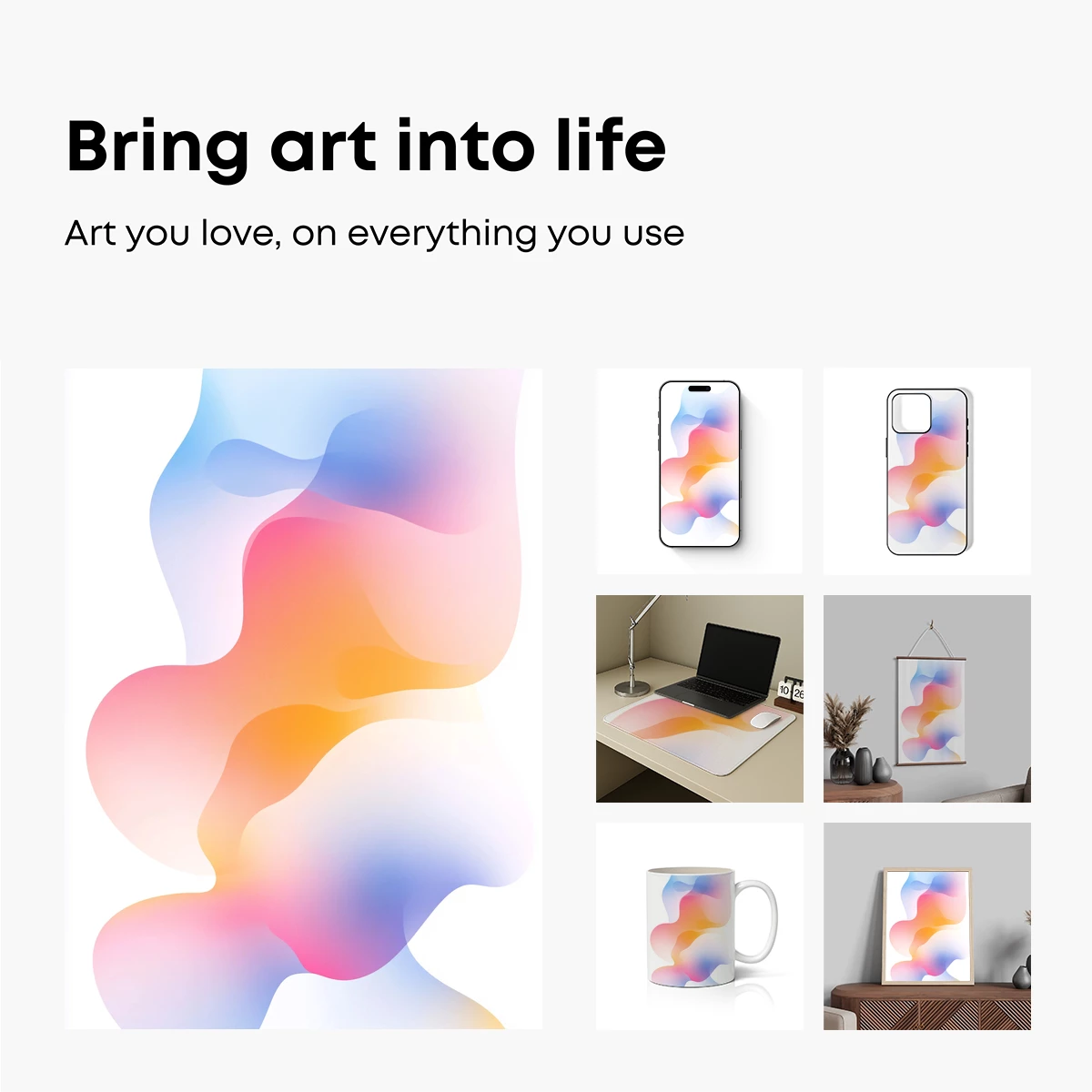 Fluid Chromatic Waves: Abstract Gradient Art - Image 2