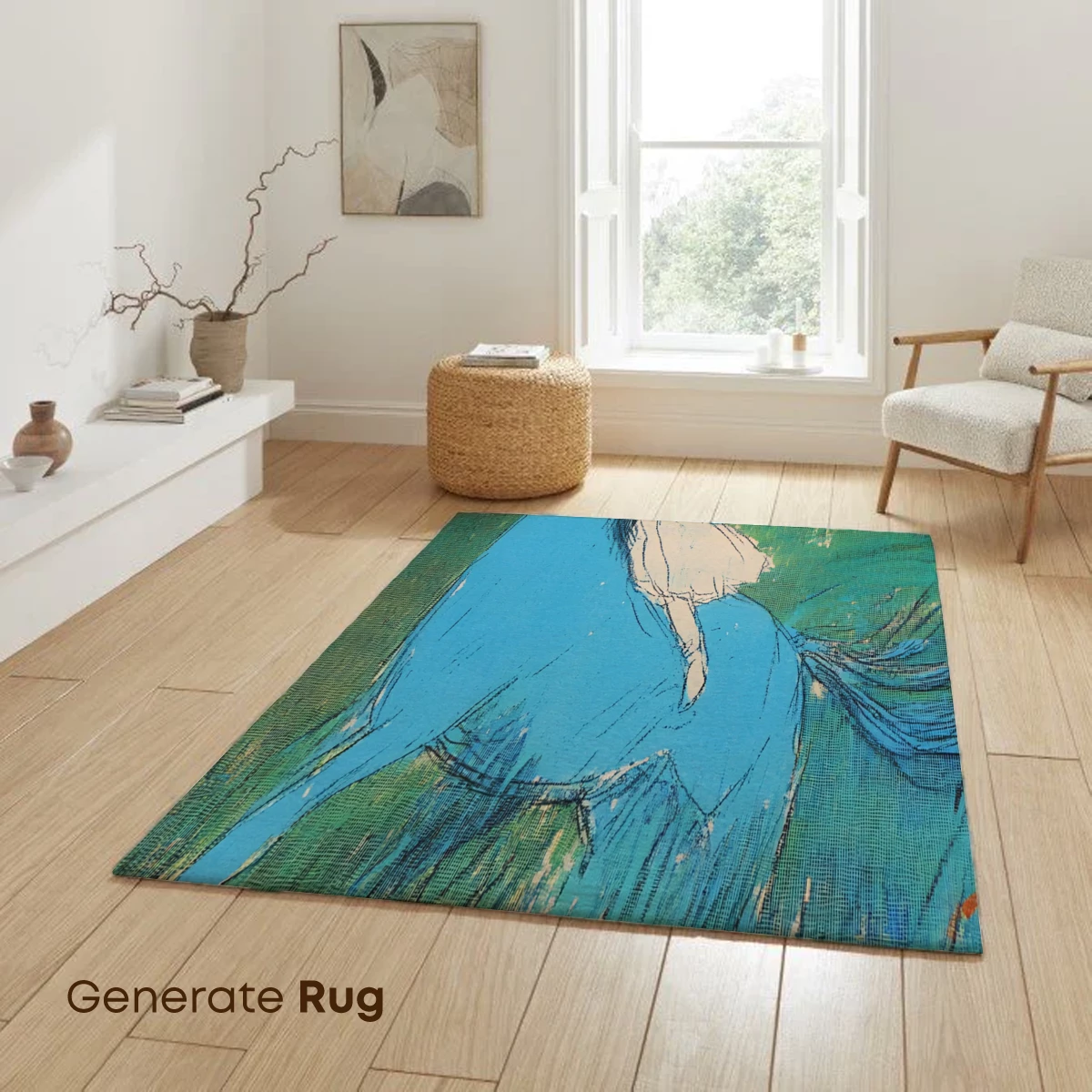 Enchanted Ride: Girl and Unicorn in a Floral Dreamland - Image 6