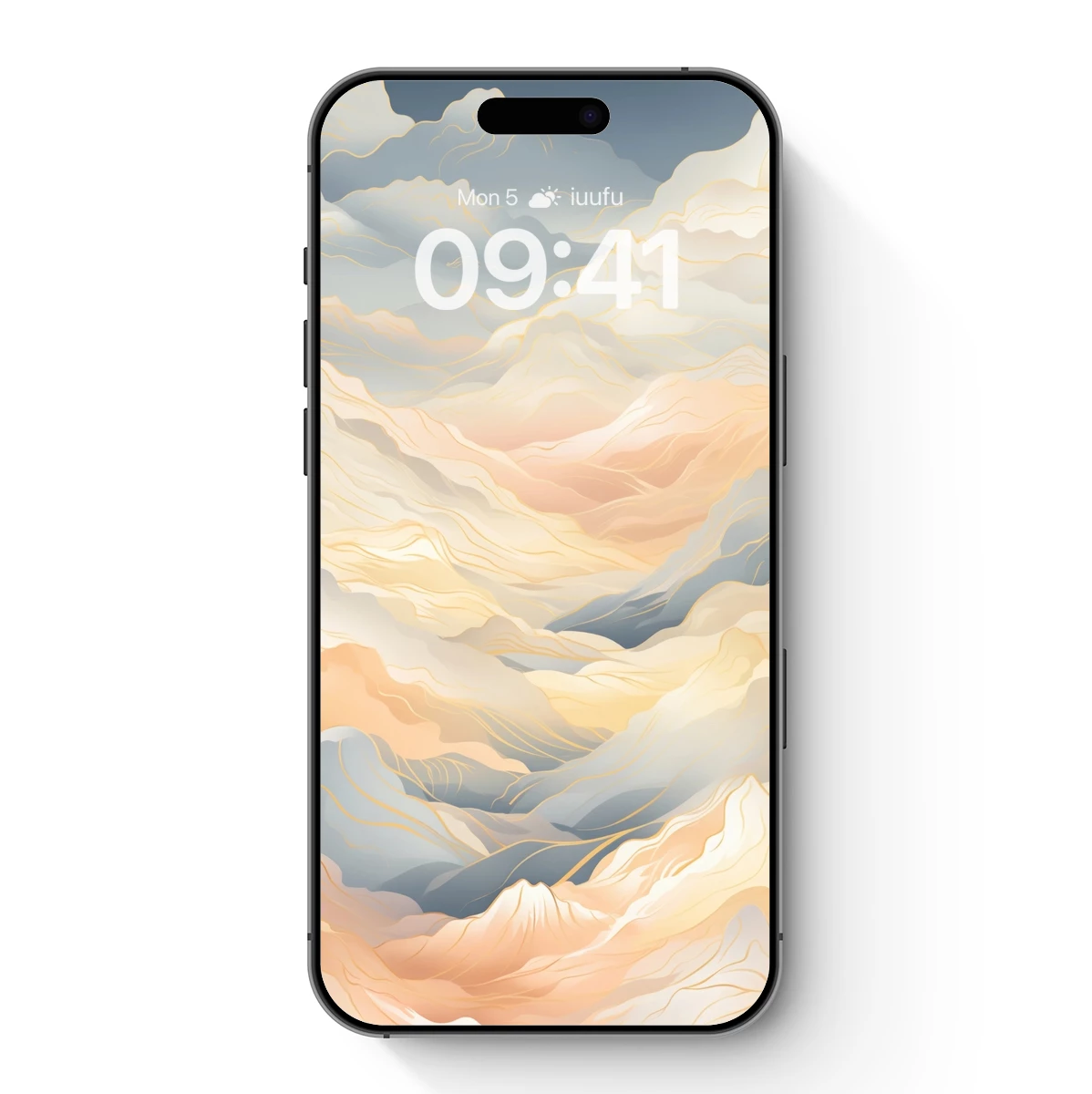 Golden Clouds Odyssey: Ethereal Mountain Landscape