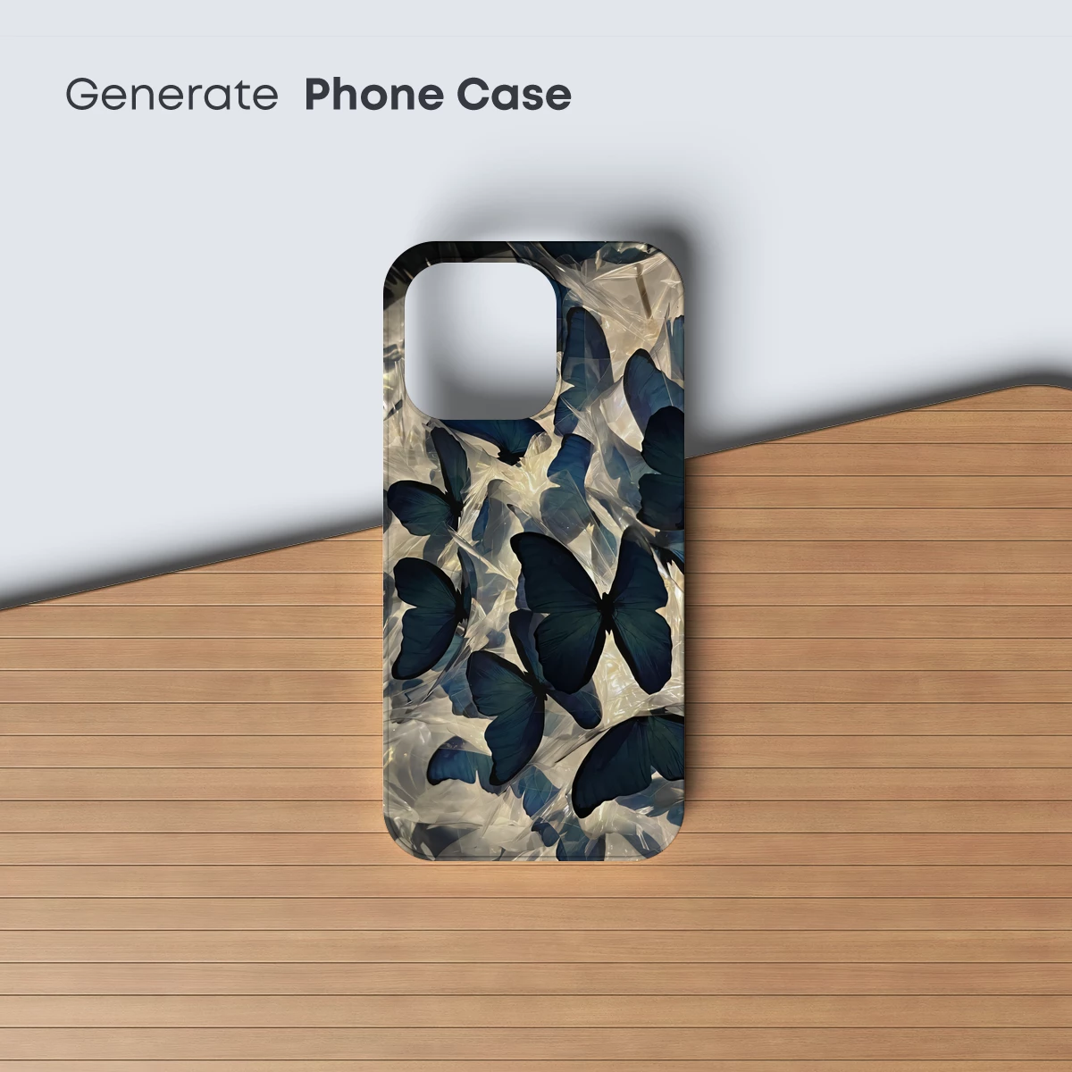 Ethereal Blue Butterflies in Crystal Veil - Image 3