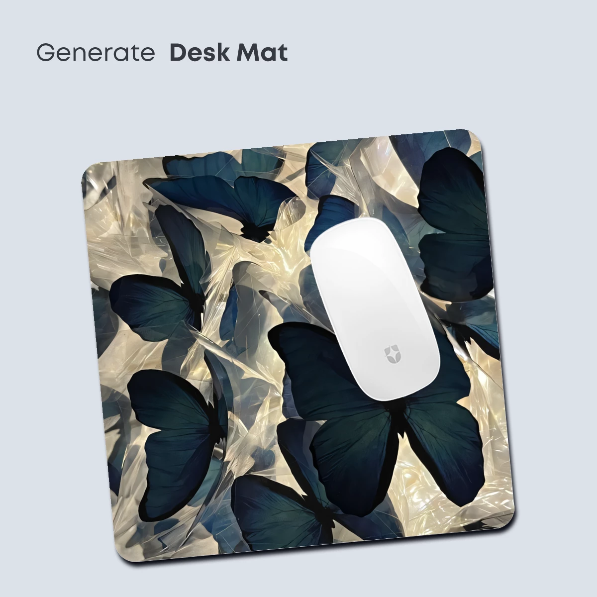 Ethereal Blue Butterflies in Crystal Veil - Image 4