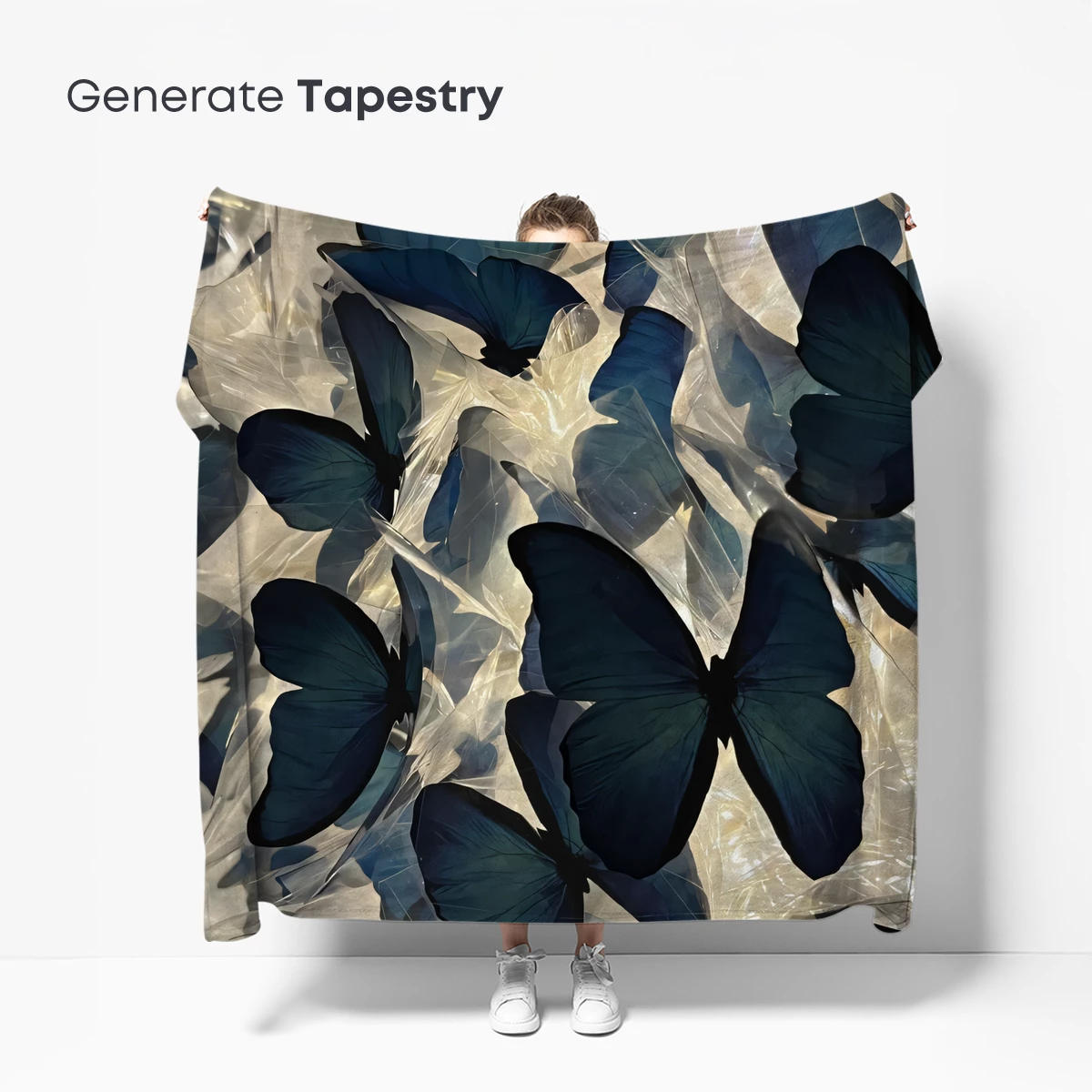 Ethereal Blue Butterflies in Crystal Veil - Image 5