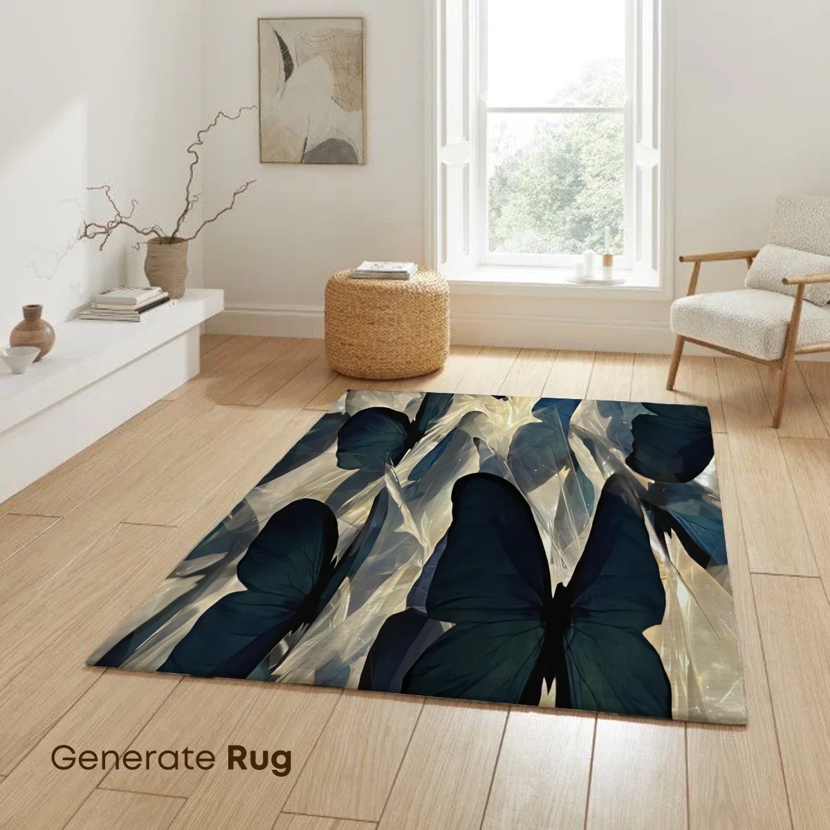 Ethereal Blue Butterflies in Crystal Veil - Image 6