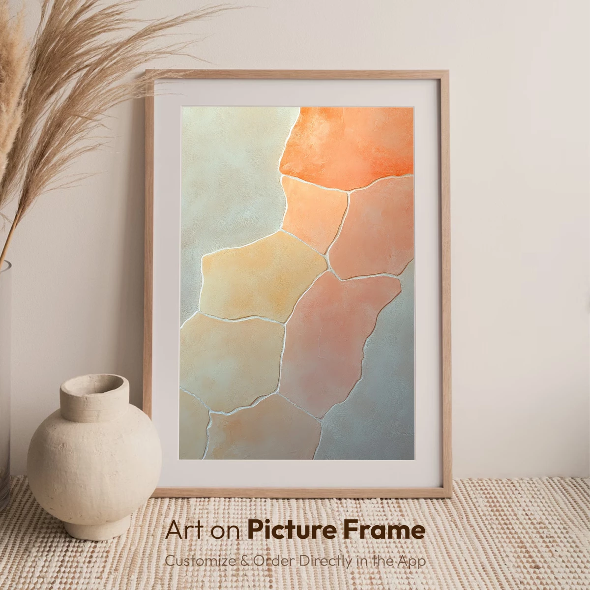 Fractured Terra: Abstract Earth Tones in Geometric Harmony - Image 7