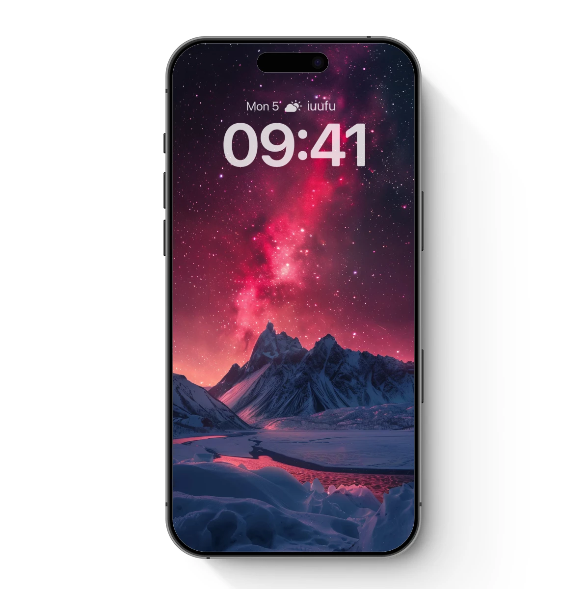 Celestial Peaks: Aurora Over Snowy Mountains