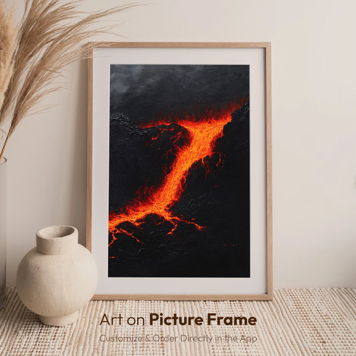 Lava Cascade: Fiery Flow in Darkness - Image 7