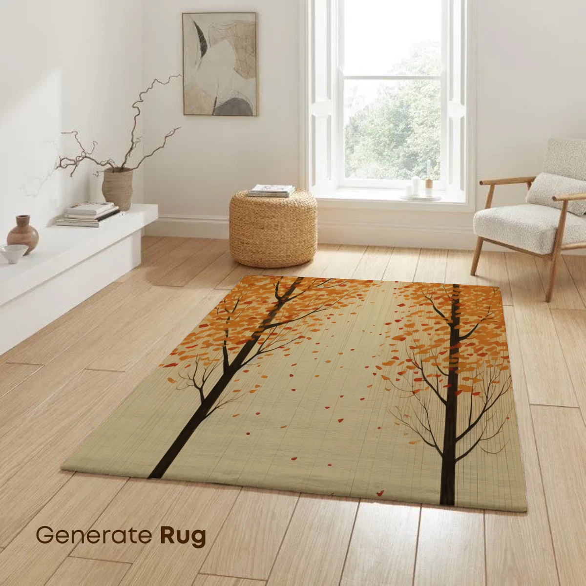 Autumn Rain Symphony: Solitude Under Falling Leaves - Image 6