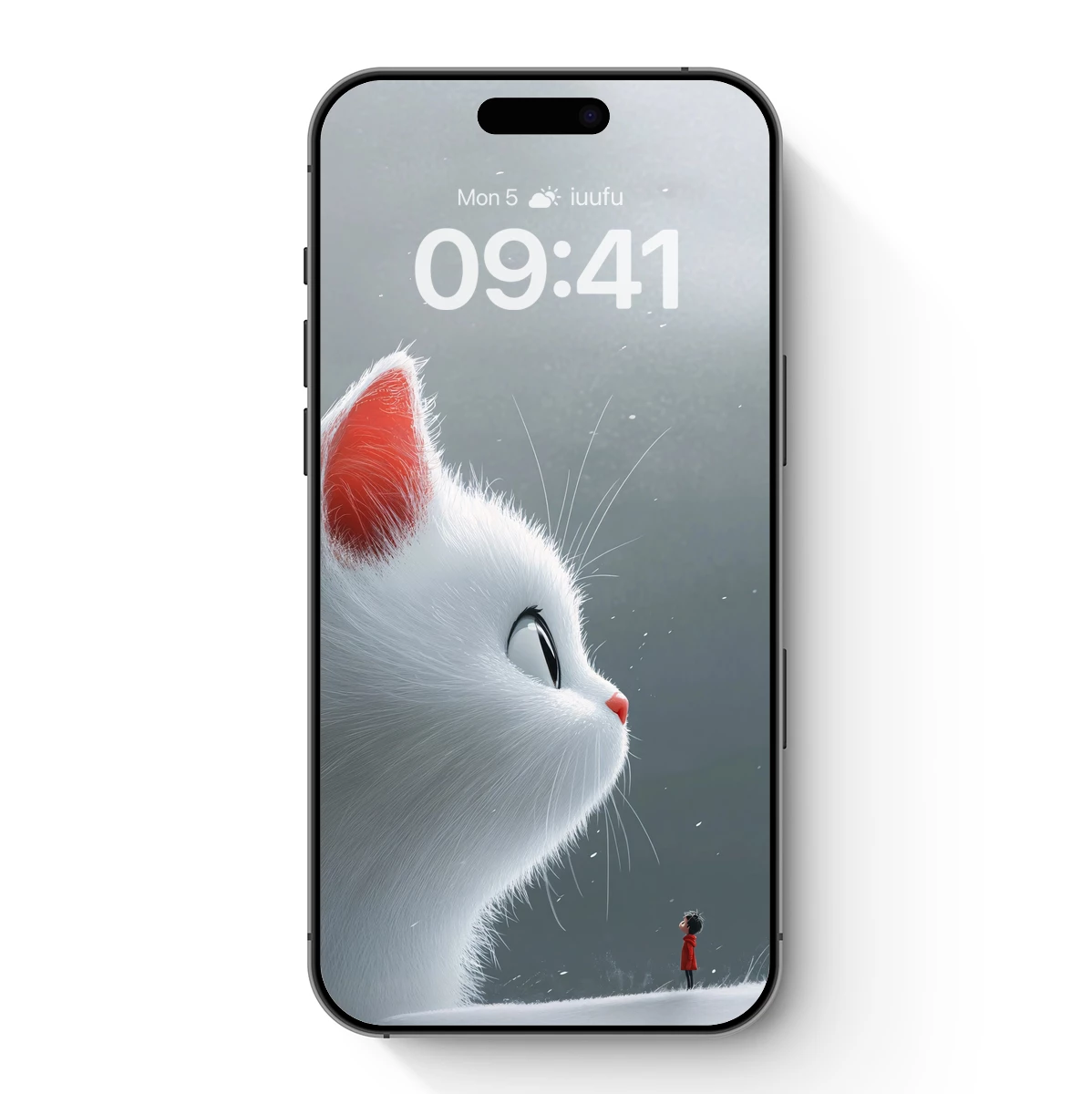 Giant Cat and Tiny Human: A Surreal Encounter