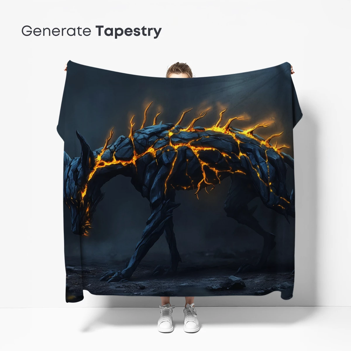 Lava-Forged Beast: Mythical Creature in Flames - Image 5