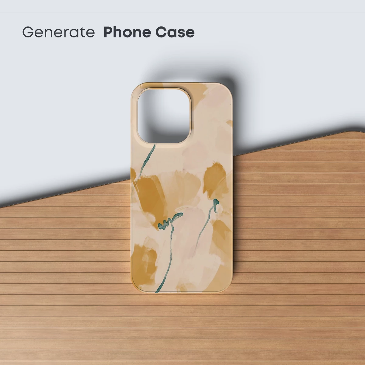 Abstract Whispers: Teal Threads in Warm Hues - Image 3