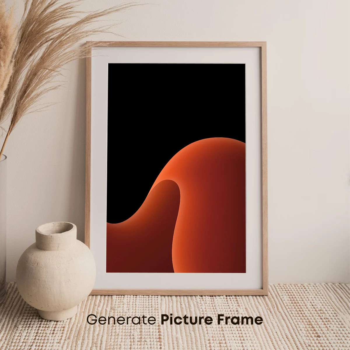 Eclipse of Form: Abstract Orange Curves - Image 7