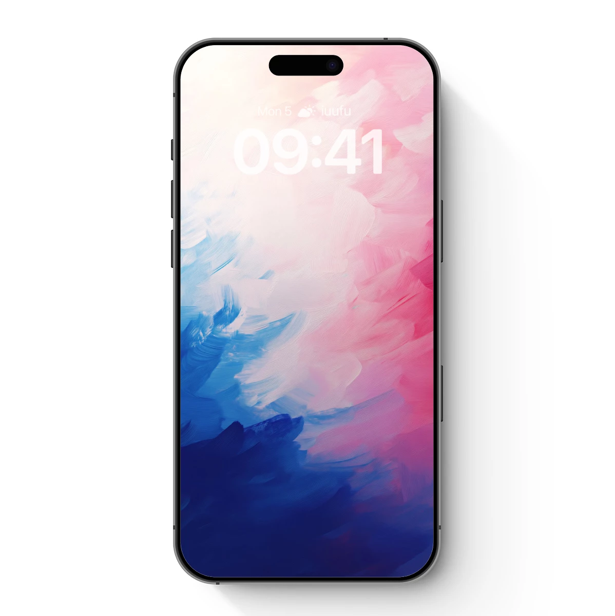 Abstract Brushstroke Symphony: Blue and Pink Harmony