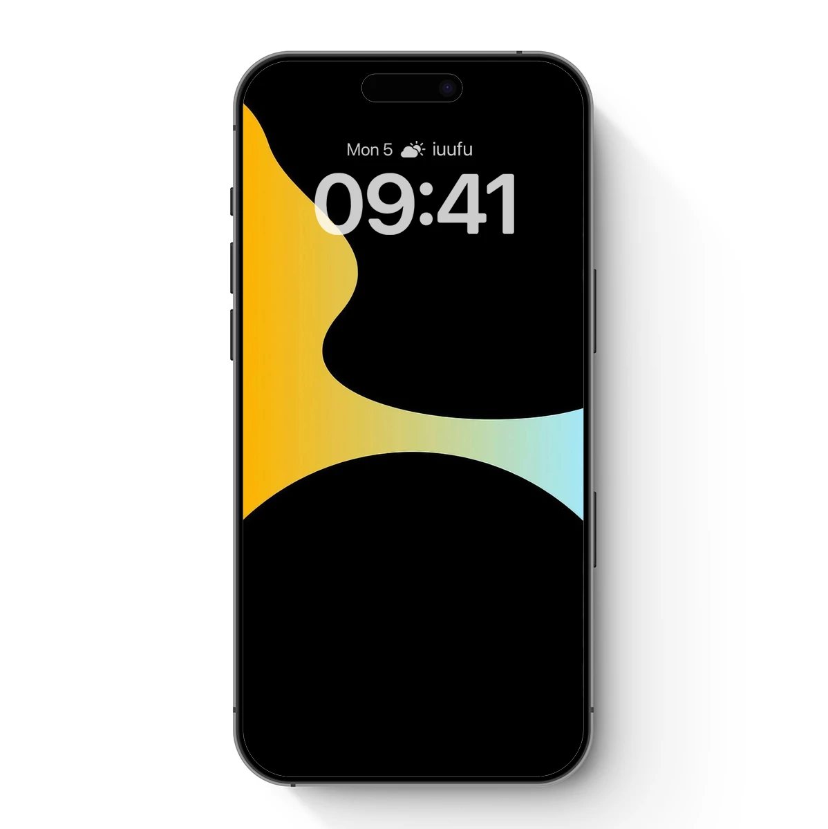 Abstract Eclipse: Black, Yellow, and Cyan Fusion