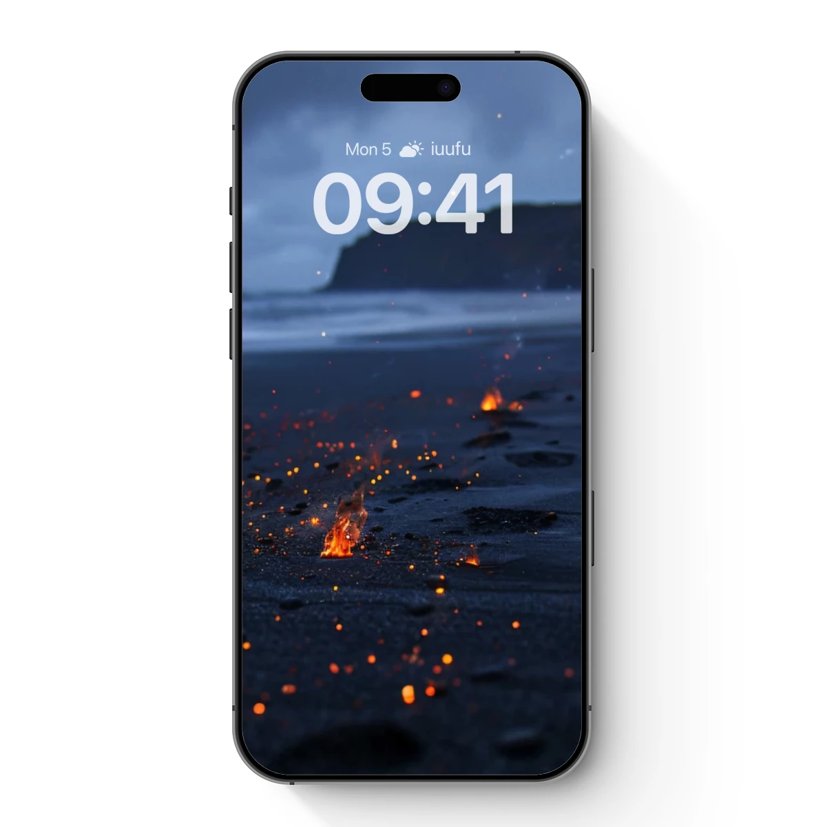 Emberlit Shoreline: Twilight's Dance of Fire and Sea