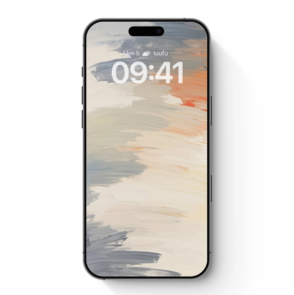 Abstract Horizon: Gray and Coral Fusion