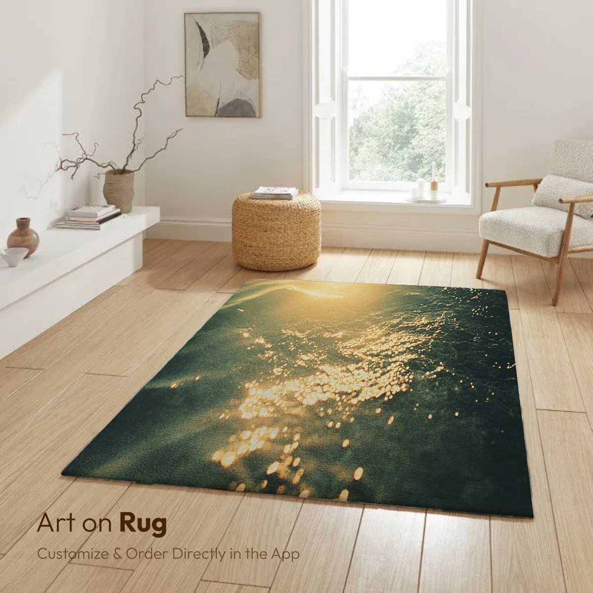 Golden Ripple Symphony: Sunlit Water Reflections - Image 6