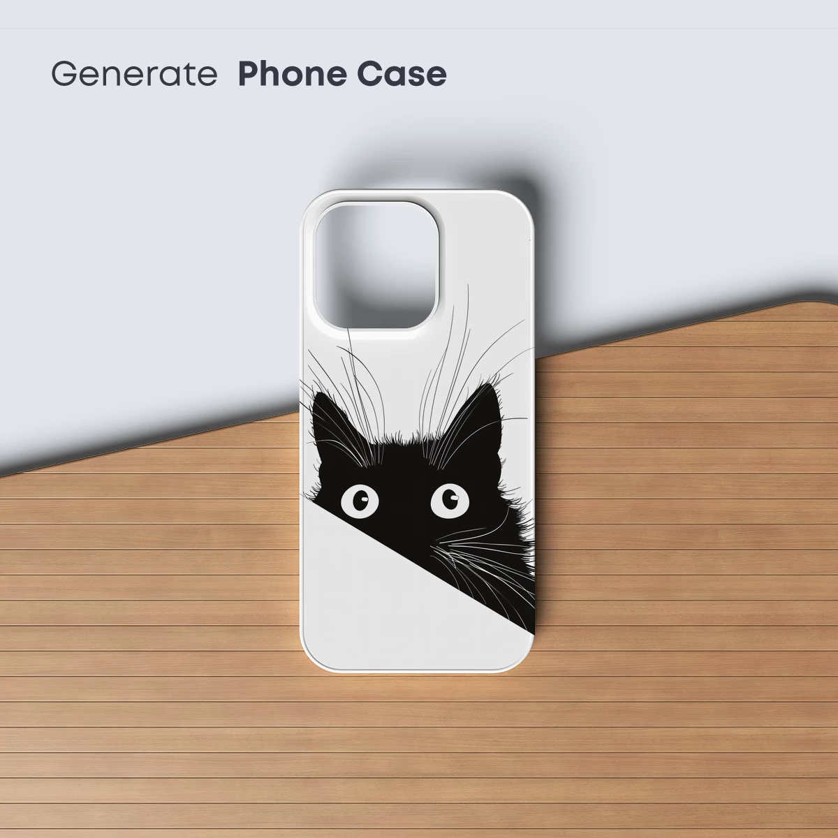 Peeking Cat Whiskers: Minimalist Mystery - Image 3
